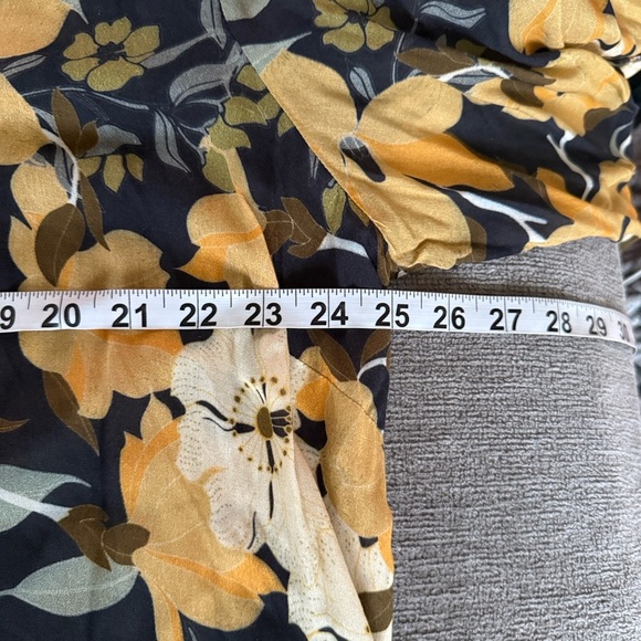 Blånk London Floral Stripe Tiered Shirt Dress Tunic Boho 3/4 Sleeve 2X Earthy - Picture 13 of 16